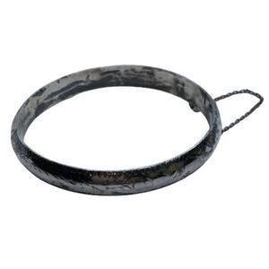 Vintage Sterling Silver Hinged Bangle Bracelet